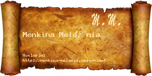 Menkina Melánia névjegykártya
